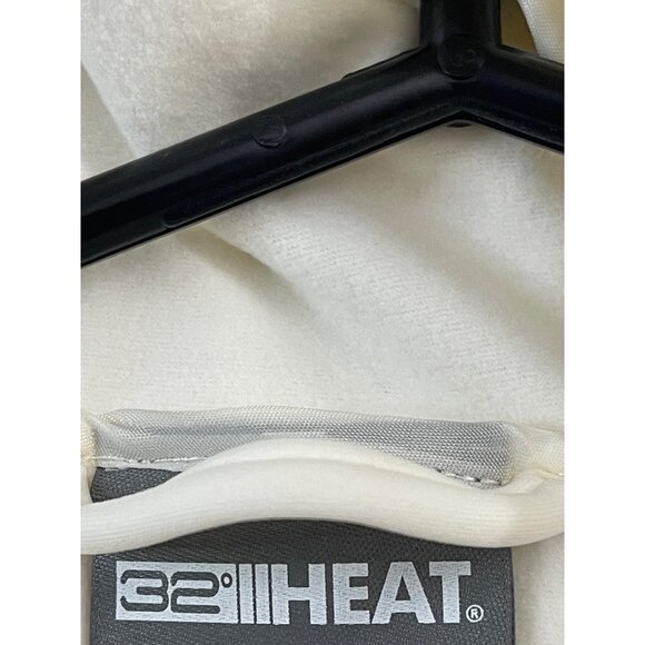 32 Degrees Heat NWT Women's Fleeced Line Hooded Full Zip Softshell Jacket, Cream - Picture 9 of 10